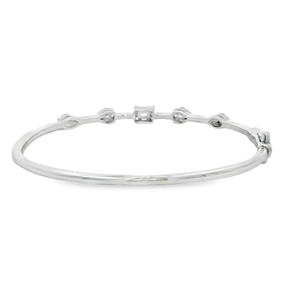 Blair baguette diamond bangle close-up