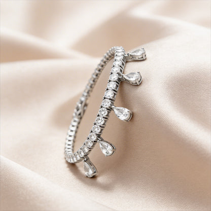 Elegant Diamond Drop Bracelet