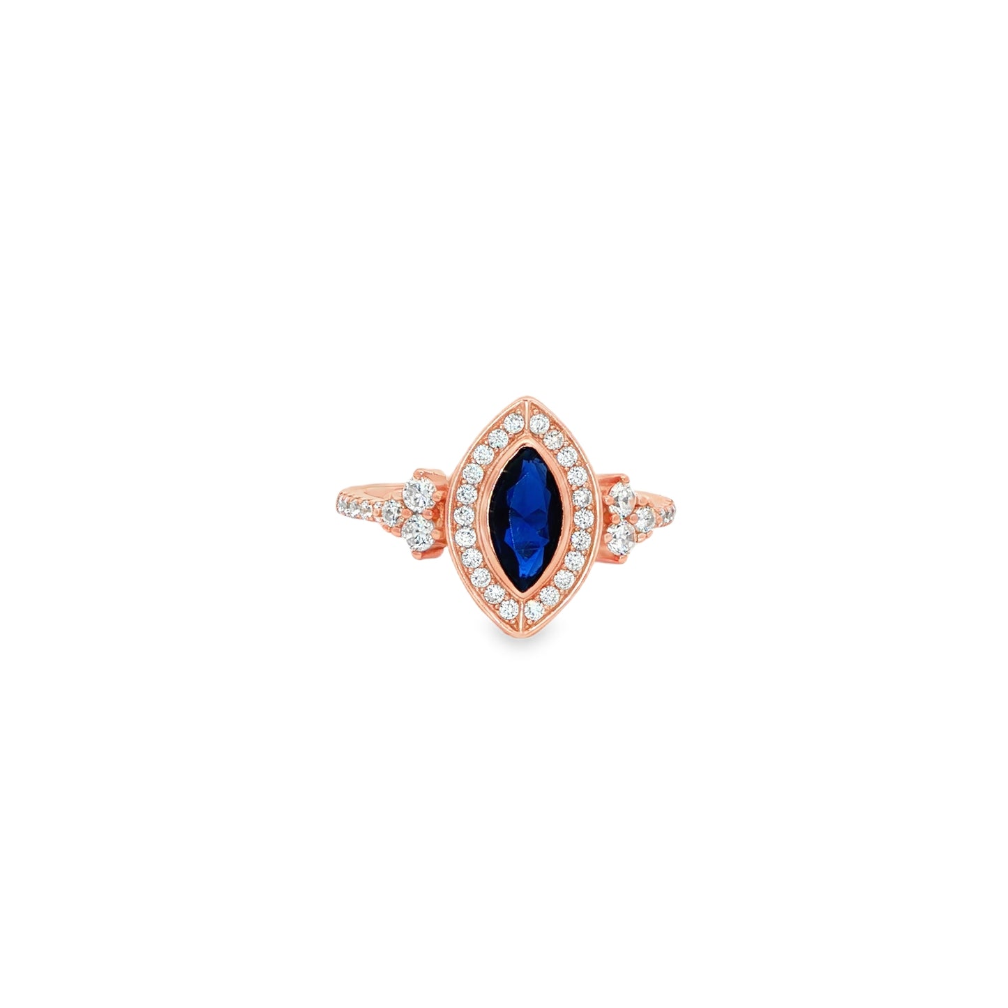 Royal Marquise Sapphire Halo Ring