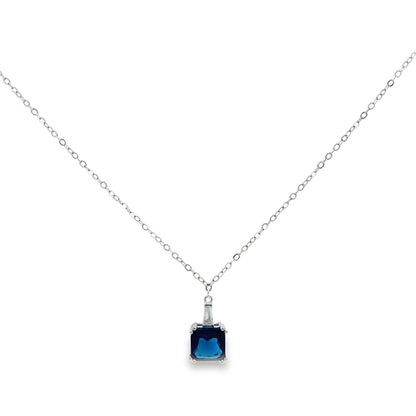 Royal Blue Solitaire Pendant Necklace