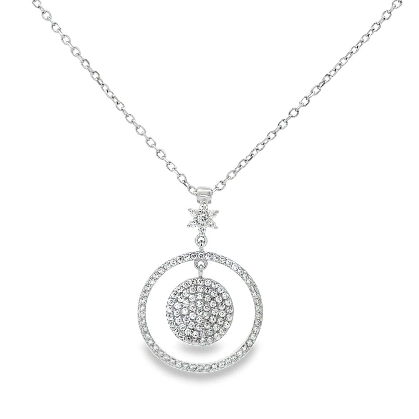 Celestial Halo Diamond Pendant