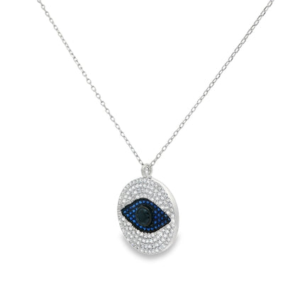 Evil Eye Diamond Pendant Necklace