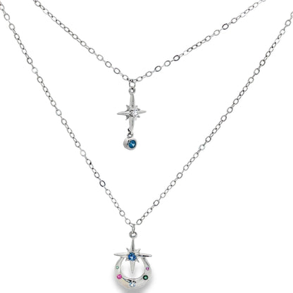Celestial Star & Moon Layered Necklace