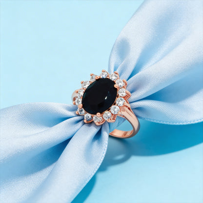 Midnight Halo Elegance Ring