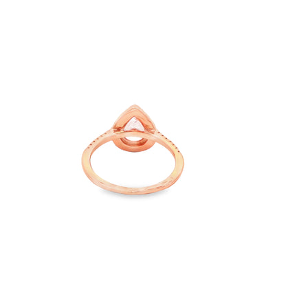 Pear Halo Elegance Ring