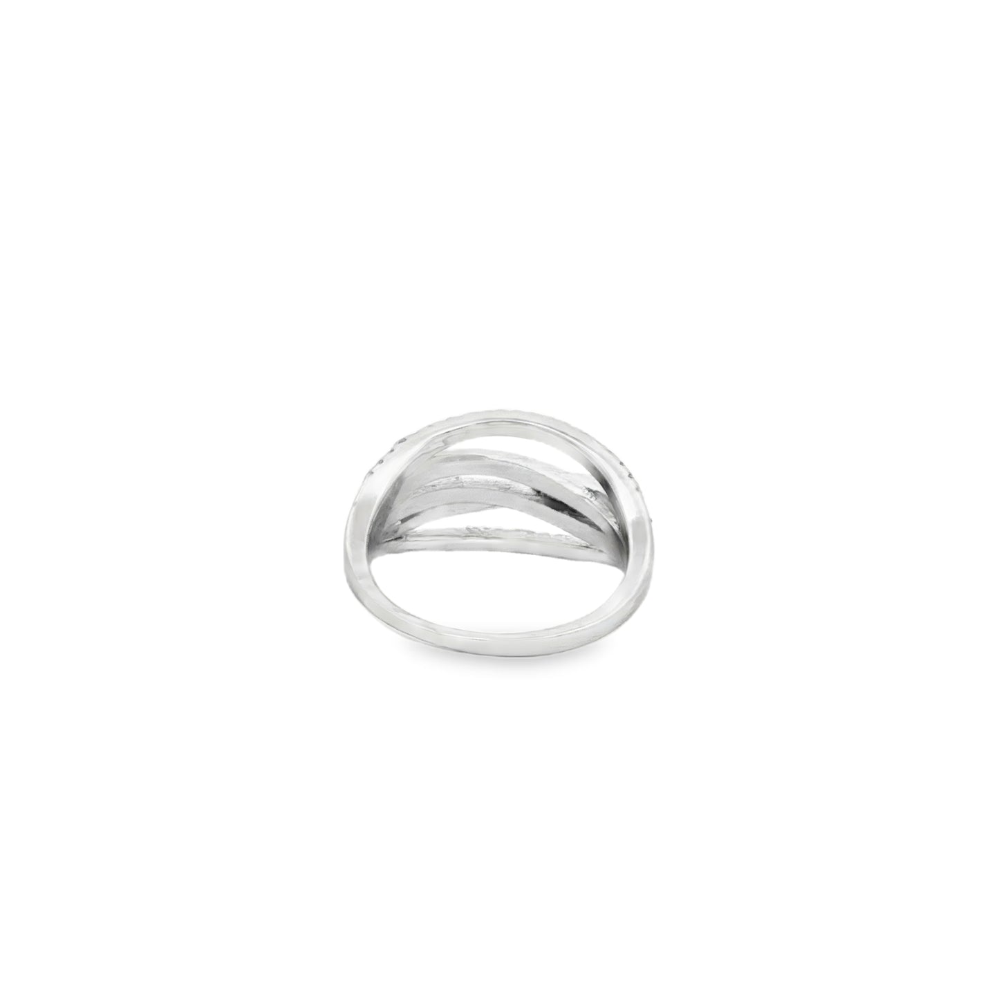 Elegant Crisscross Diamond Ring