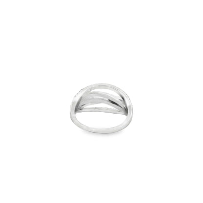Elegant Crisscross Diamond Ring