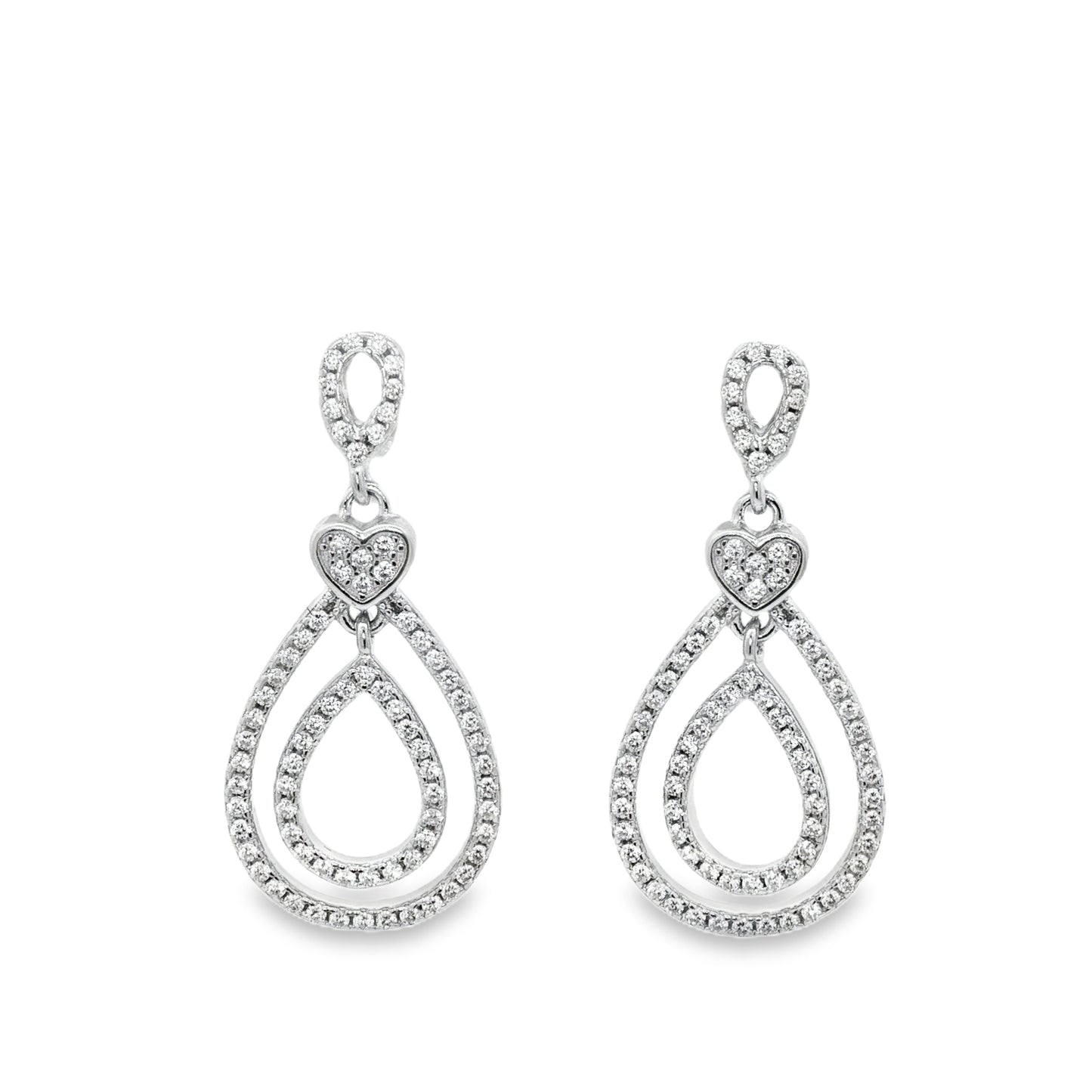 Heartdrop Elegance Diamond Earrings