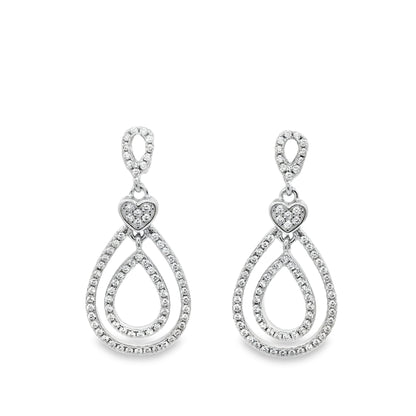 Heartdrop Elegance Diamond Earrings