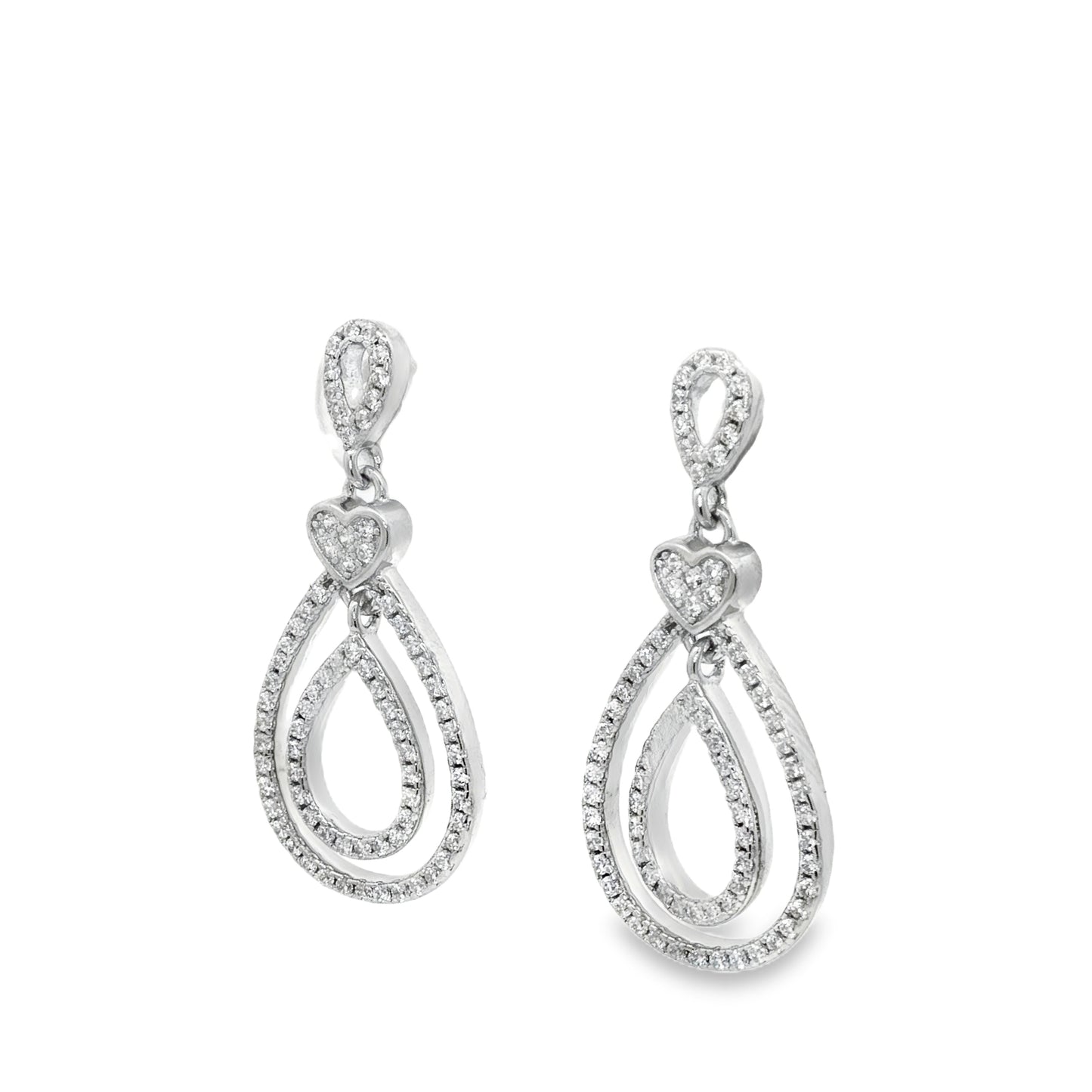 Heartdrop Elegance Diamond Earrings