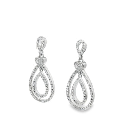 Heartdrop Elegance Diamond Earrings