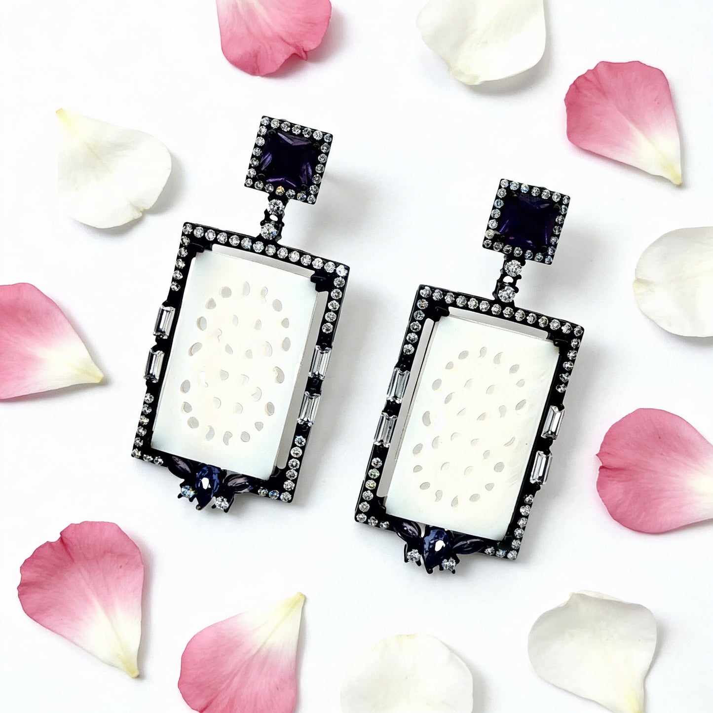 Midnight Frame Statement Earrings