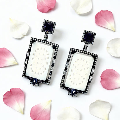 Midnight Frame Statement Earrings