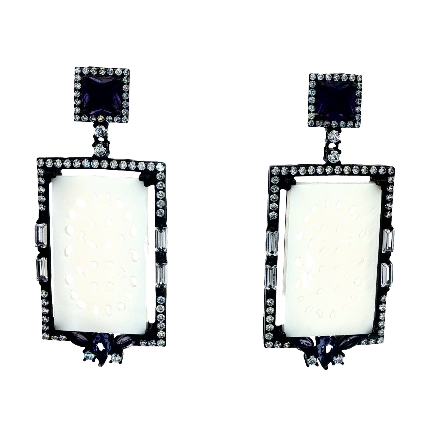 Midnight Frame Statement Earrings