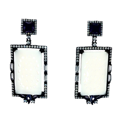 Midnight Frame Statement Earrings