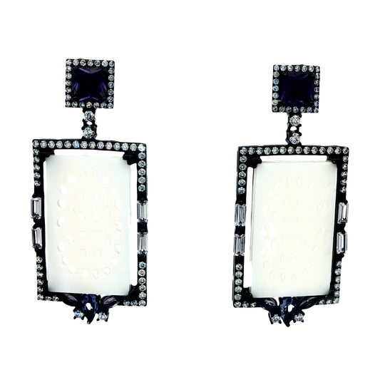 Midnight Frame Statement Earrings