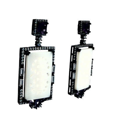 Midnight Frame Statement Earrings