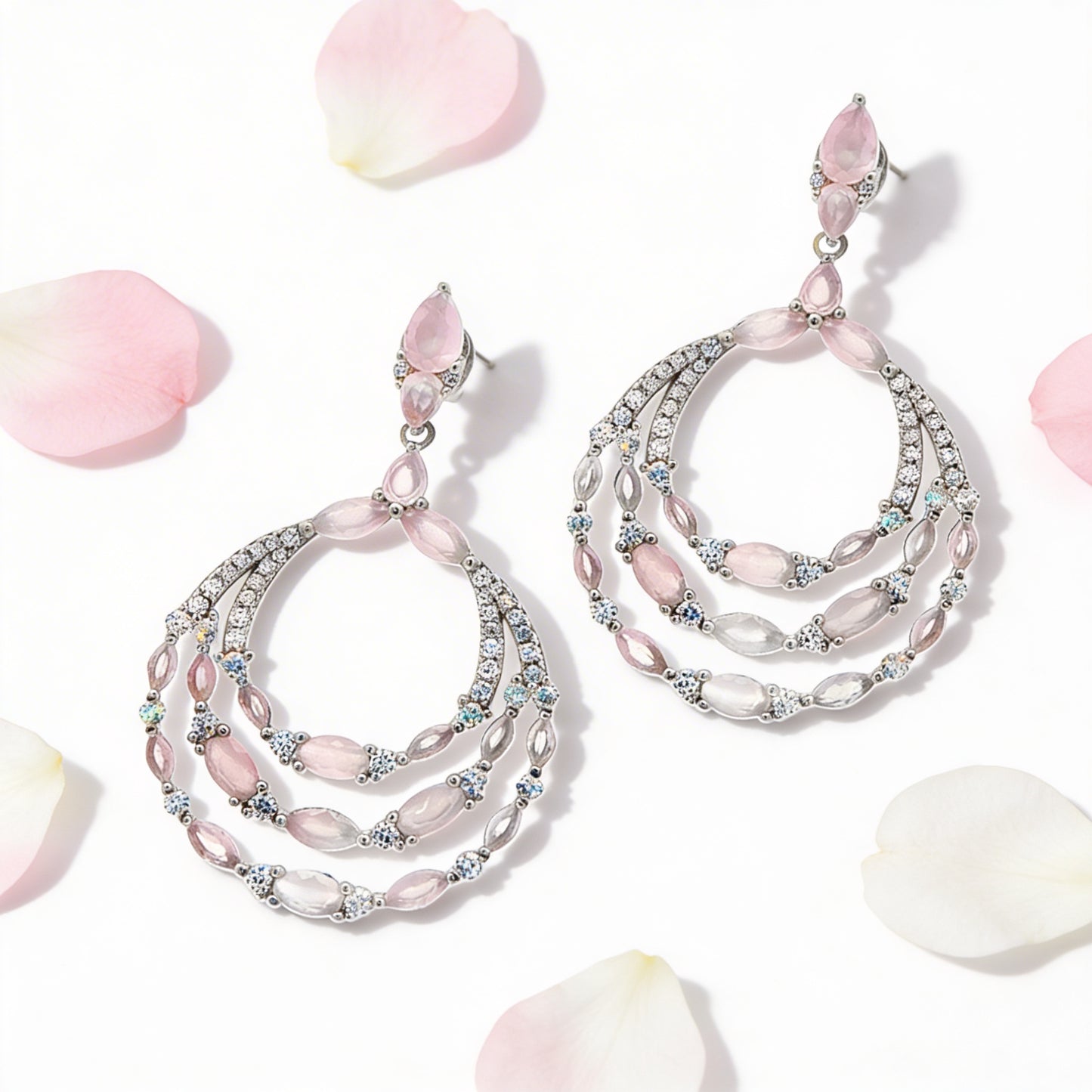 Blush Cascade Chandeliers