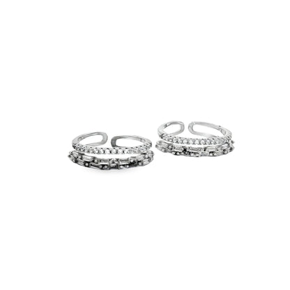 Celeste Dual Spark Toe Ring