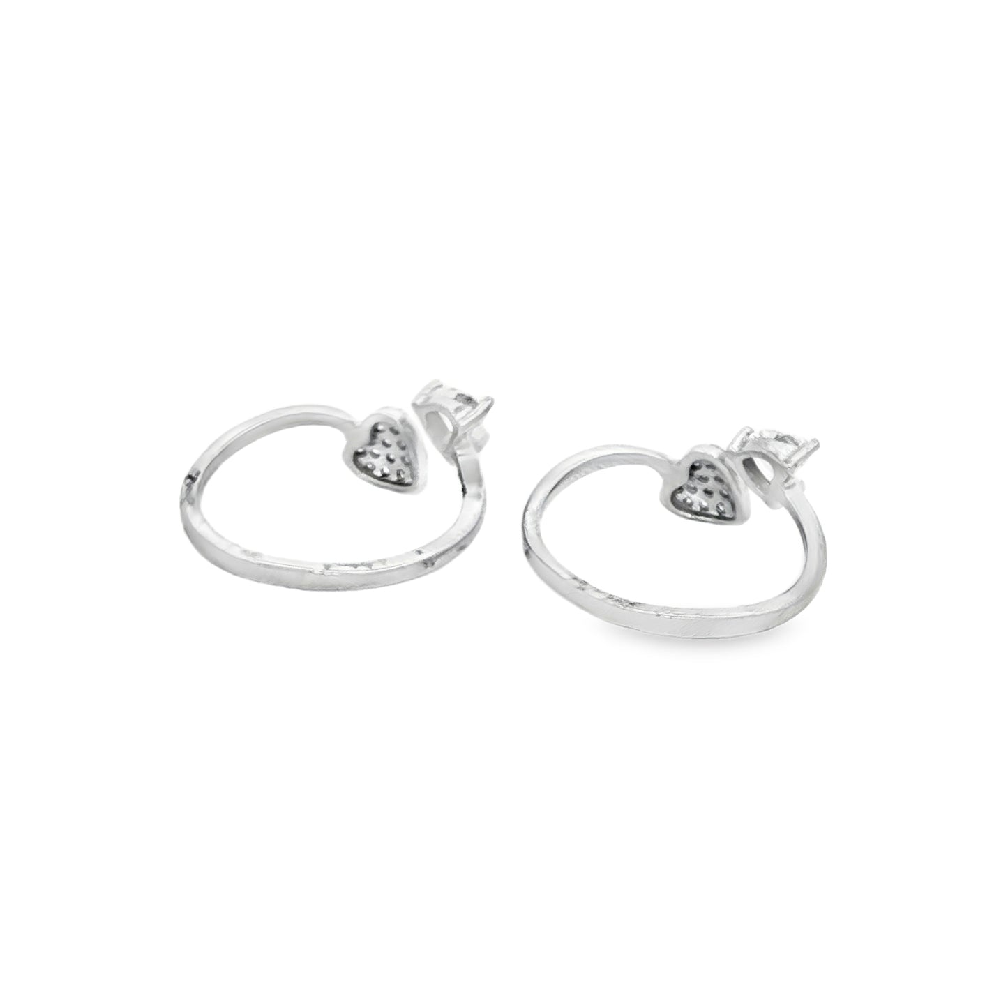 Duo Heart Spark Toe Ring