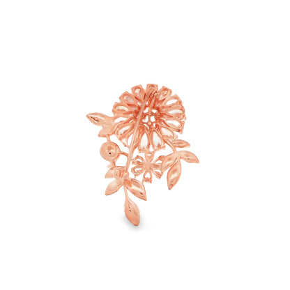 Floral Radiance Pearl Brooch