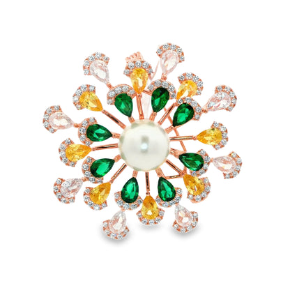 Radiant Pearl Bloom Brooch