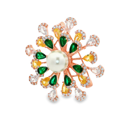 Radiant Pearl Bloom Brooch