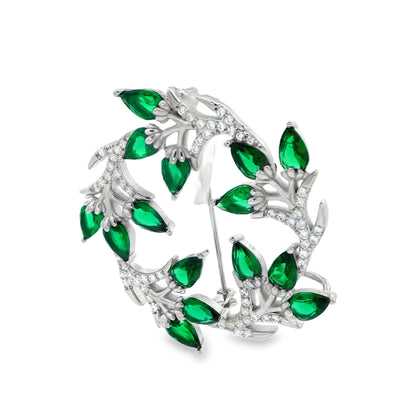 Emerald Vine Bloom Brooch