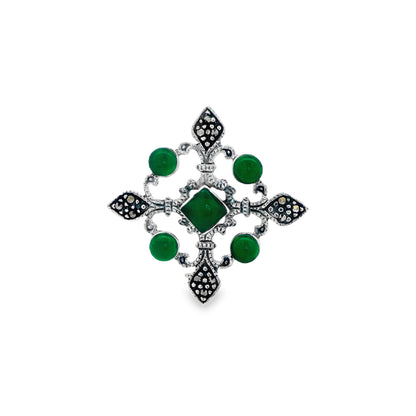 Emerald Noir Heritage Brooch
