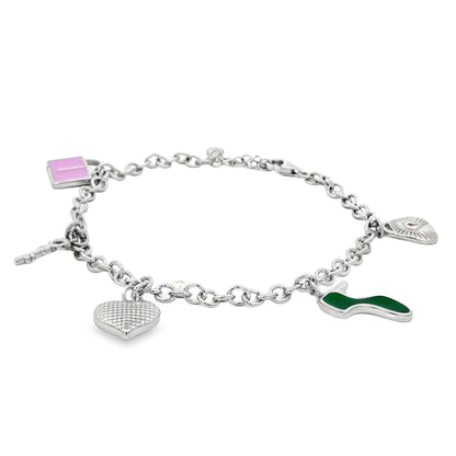 Charm Melody Silver Anklet
