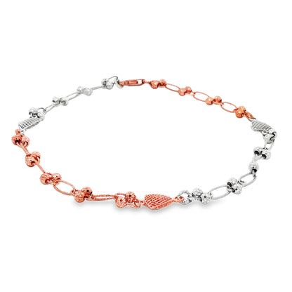 Dual Tone Blossom Anklet