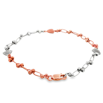 Dual Tone Blossom Anklet