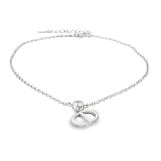 Minimal Charm Initial Anklet