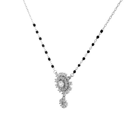 Midnight Snowflake Mangalsutra Pendant