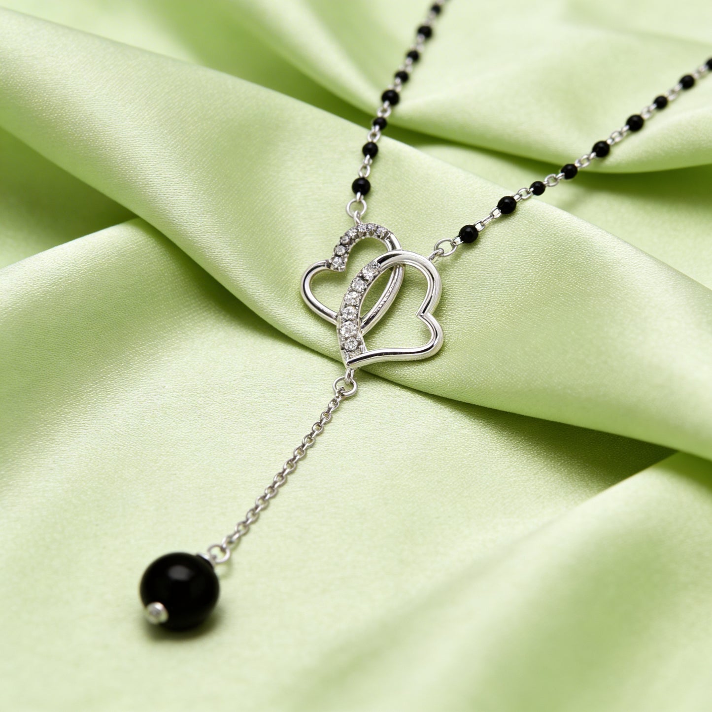 Eternal Twin Hearts Mangalsutra Pendant