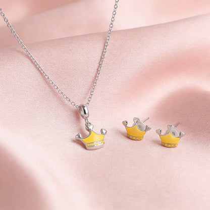 Little Royal Crown Pendant Set