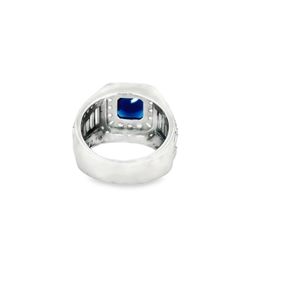 Royal Sapphire Halo Ring