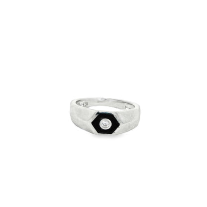 Hexa Noir Diamond Ring