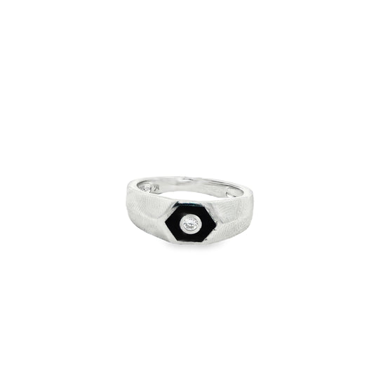 Hexa Noir Diamond Ring