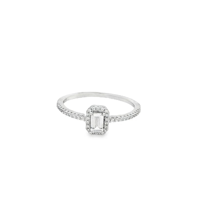 Elegant Emerald-Cut Diamond Ring