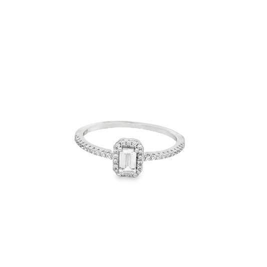 Elegant Emerald-Cut Diamond Ring