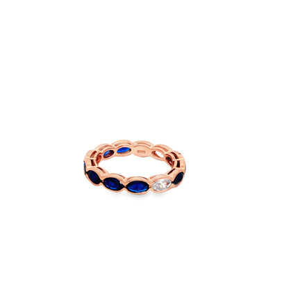 Midnight Sapphire Eternity Band