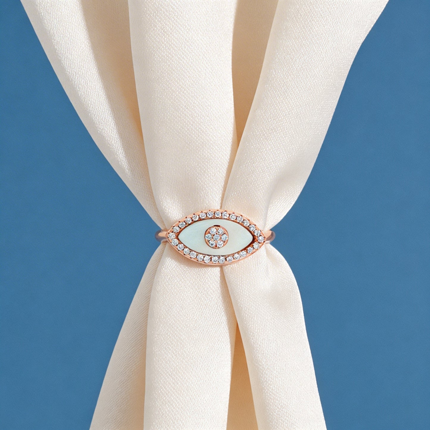 Celestial Evil Eye Halo Ring