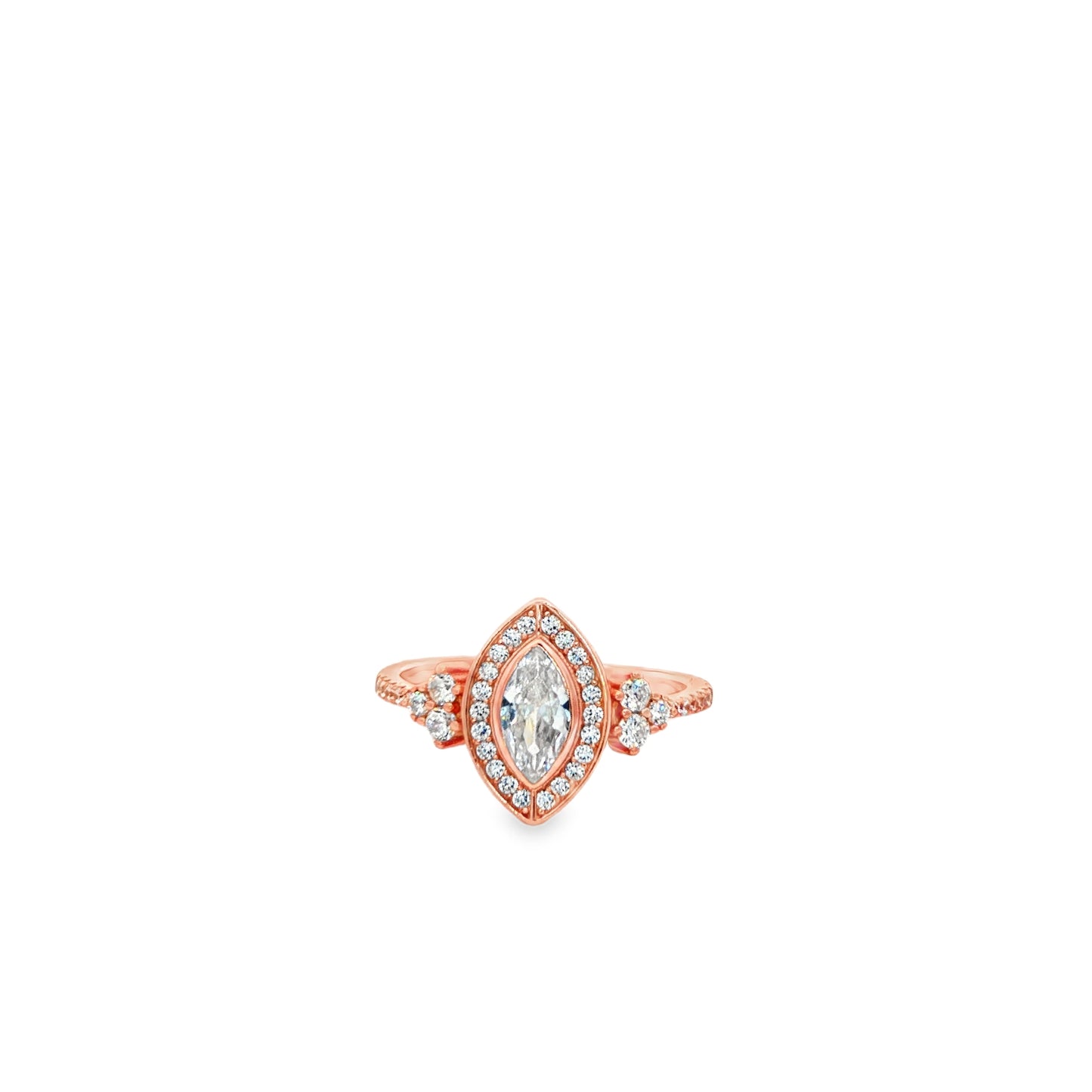 Marquise Halo Elegance Ring