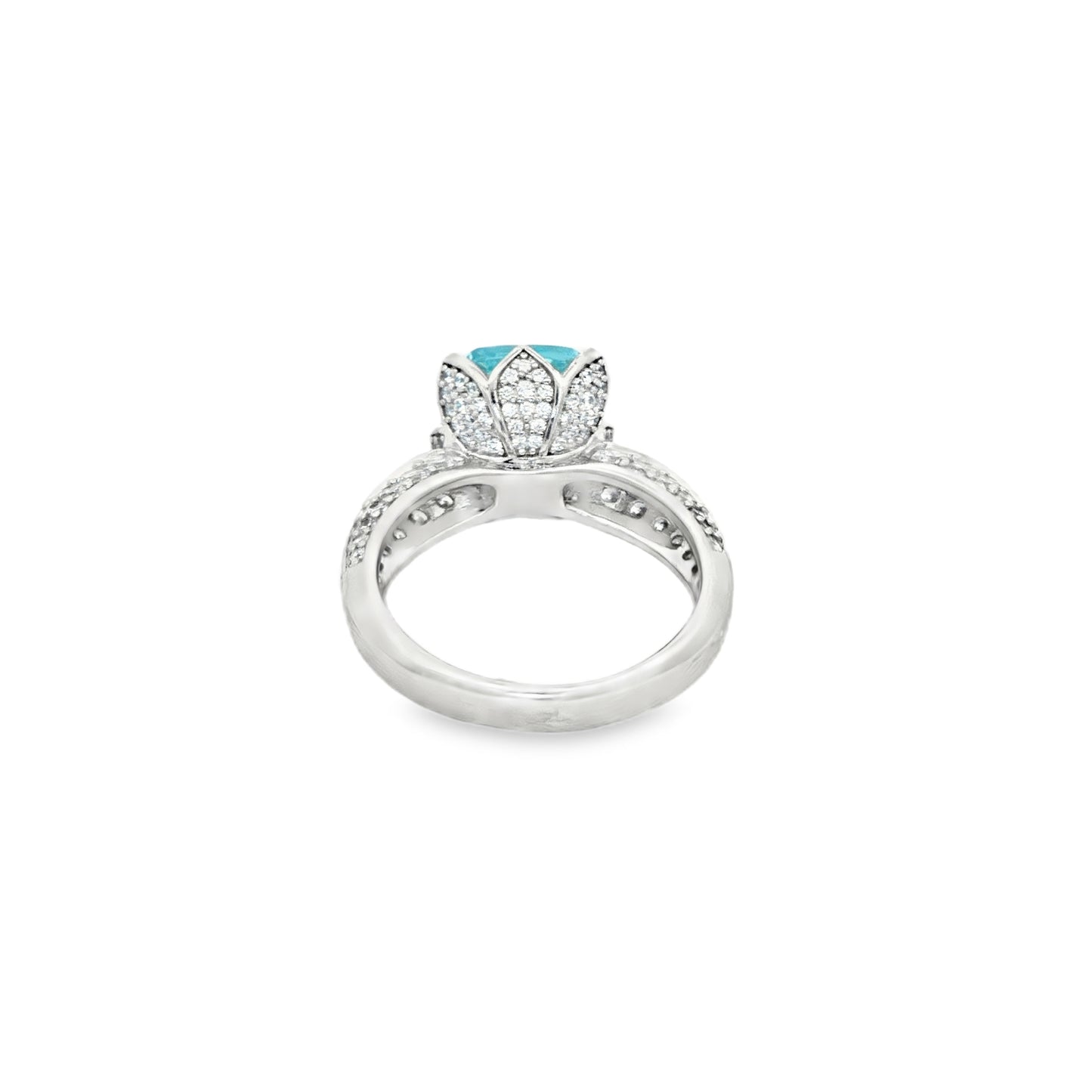 Aqua Radiance Cushion-Cut Ring