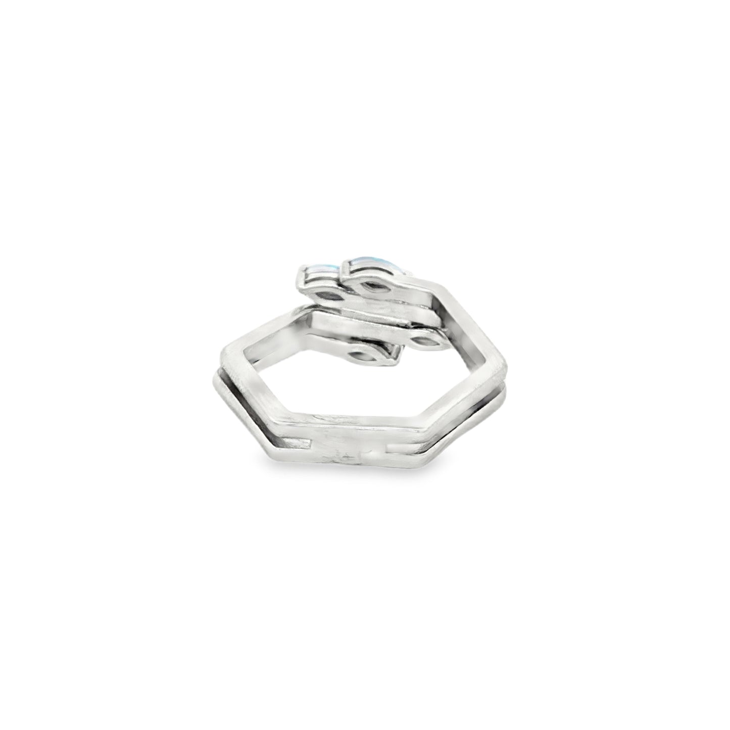 Azure Opal Stack Ring Set