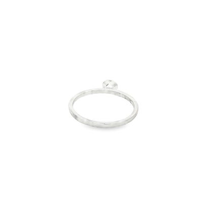 Azure Solitaire Silver Ring