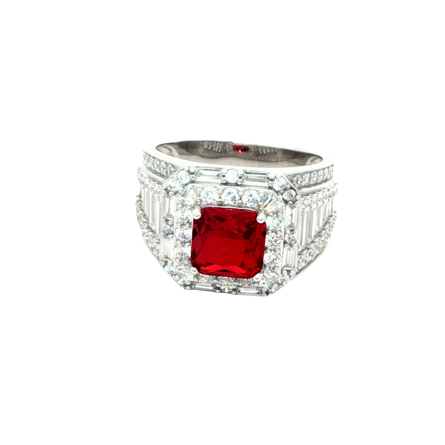 Royal Crimson Diamond Statement Ring