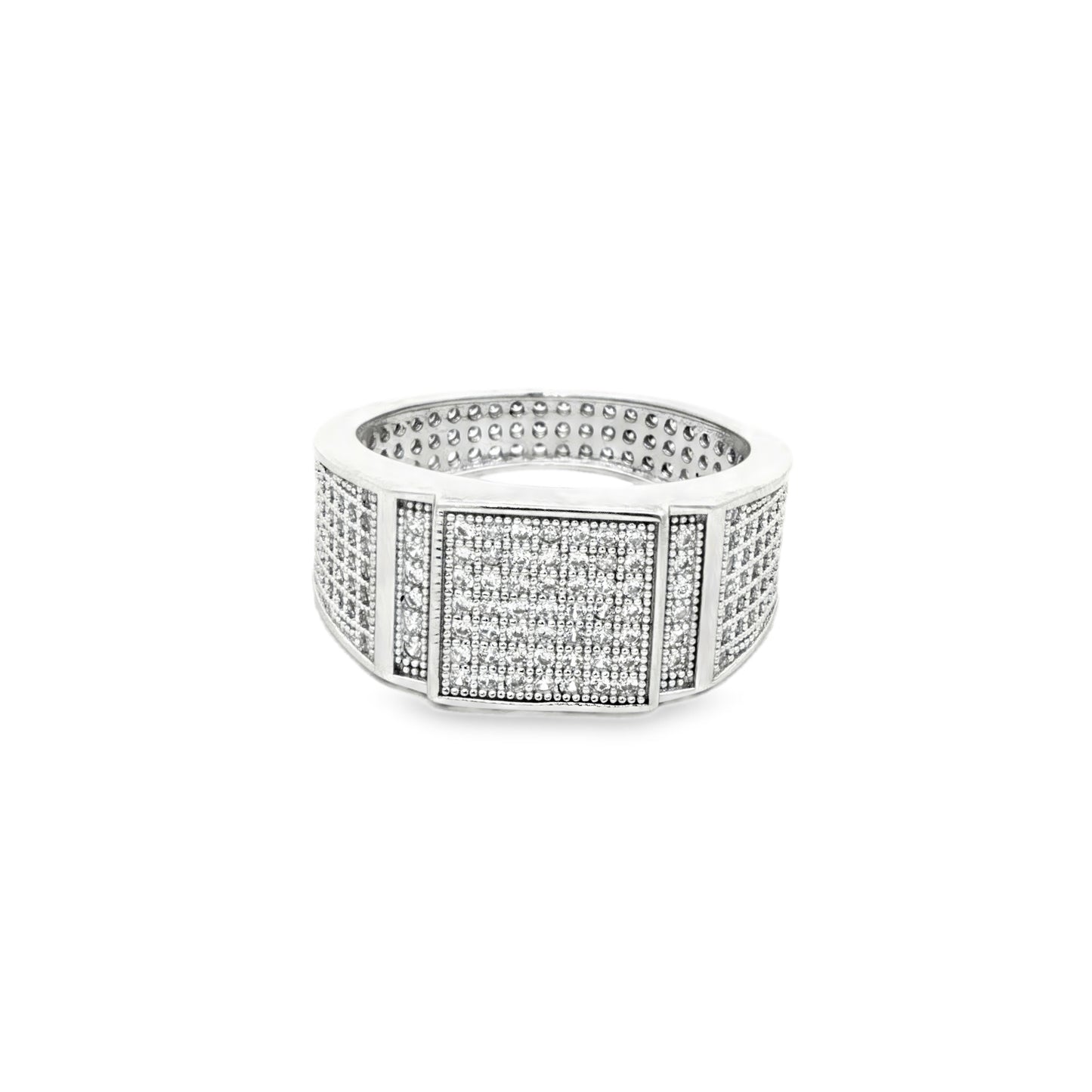 Majestic Grid Diamond Band Ring