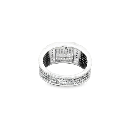 Majestic Grid Diamond Band Ring